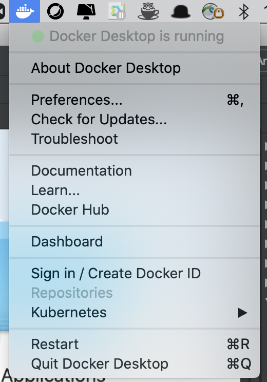 macOS running Docker desktop